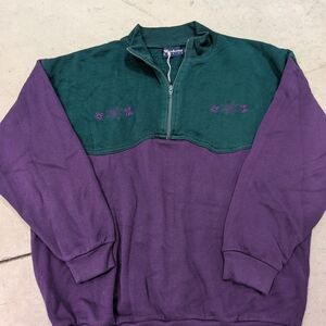 Vintage Weekend Edition Green and Purple Sweater